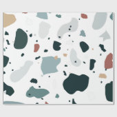Moderne Terrazzo Patroon – Abstracte Midden Eeuw Z Cadeaupapier (Vlak)