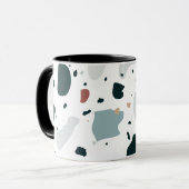 Moderne Terrazzo Patroon – Abstracte Midden Eeuw Z Mok (Voorkant links)