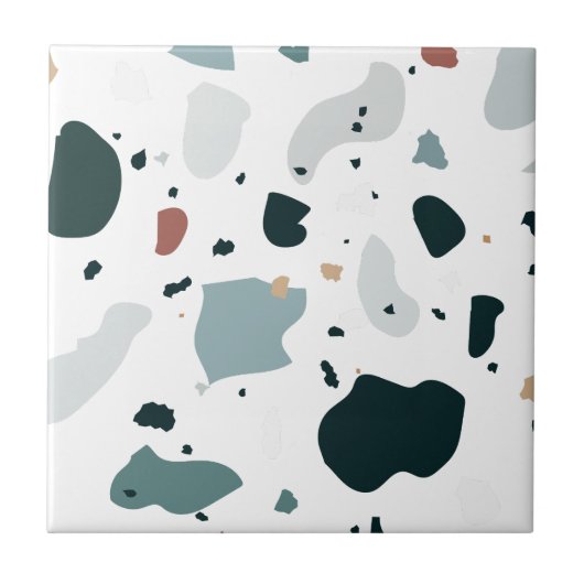 Moderne Terrazzo Patroon – Abstracte Midden Eeuw Z Tegeltje (Voorkant)