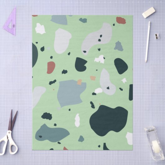 Moderne Terrazzo Patroon – Abstracte Midden Eeuw Z Tissuepapier (Craft)