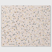 Moderne Terrazzo Patroon Beige Inpakpapier (Vlak)