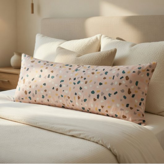 Moderne Terrazzo Patroon Zachte Neutraal Lichaamskussen