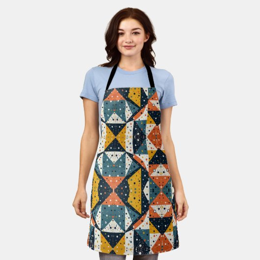 Moderne Terrazzo Print Schort (Gedragen)