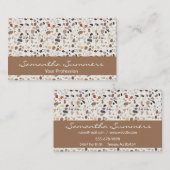 Moderne Terrazzo Rock als Patroon Art deco Visitekaartje (Voorkant / Achterkant)