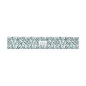 Moderne Terrazzo & Smaragd Monogram Uitnodigingen Wikkel (Vlak)