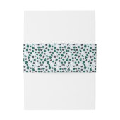 Moderne Terrazzo & Smaragd Monogram Uitnodigingen Wikkel (Achterkant Voorbeeld)