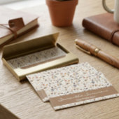 Moderne Terrazzo Steenachtig Patroon Art deco Visitekaartje