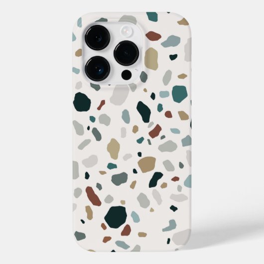 Moderne Terrazzo Stenen Textuur Patroon Case-Mate iPhone Case (Achterkant)