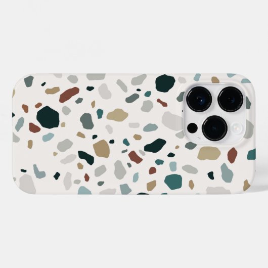 Moderne Terrazzo Stenen Textuur Patroon Case-Mate iPhone Case (Achterkant (horizontaal))