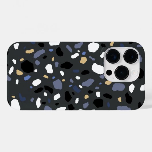 Moderne Terrazzo Stenen Textuur Patroon Case-Mate iPhone Case (Achterkant (horizontaal))