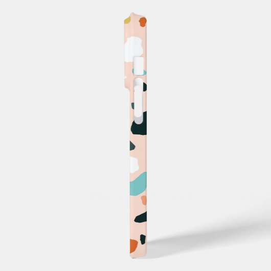 Moderne Terrazzo Stenen Textuur Patroon Case-Mate iPhone Case (Achterkant / Links)