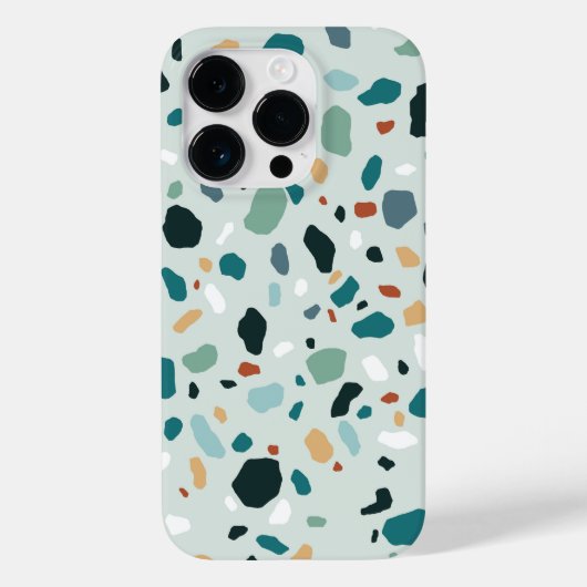 Moderne Terrazzo Stenen Textuur Patroon Case-Mate iPhone Case (Achterkant)