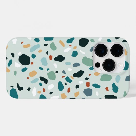 Moderne Terrazzo Stenen Textuur Patroon Case-Mate iPhone Case (Achterkant (horizontaal))