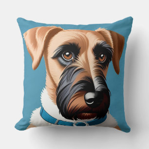 Moderne Terriër Hond Portret Huis Decoratie Accent Kussen