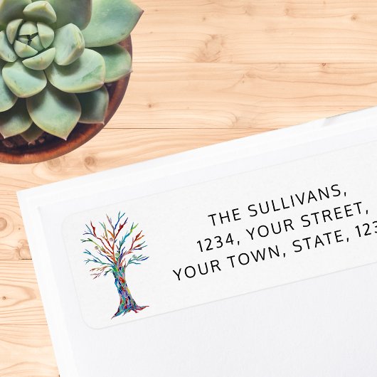 Moderne terugkeer van bomen etiket