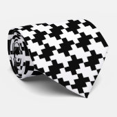 Moderne test op zwart en wit stropdas (Opgerold)