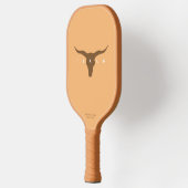 Moderne Texas Longhorn Pickleball Team Naam Paddle (Links)