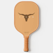 Moderne Texas Longhorn Pickleball Team Naam Paddle (Achterkant)