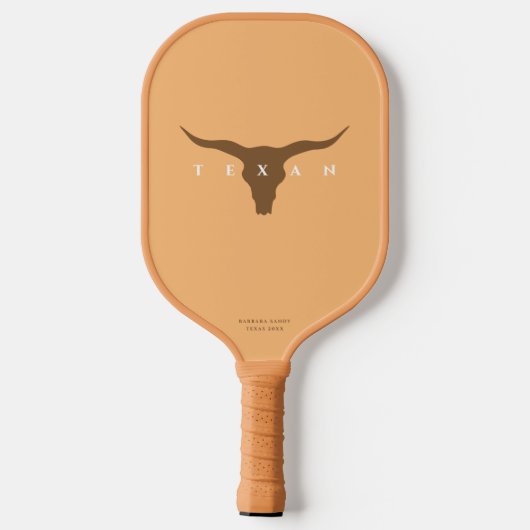 Moderne Texas Longhorn Pickleball Team Naam Pickleball Paddle (Achterkant)