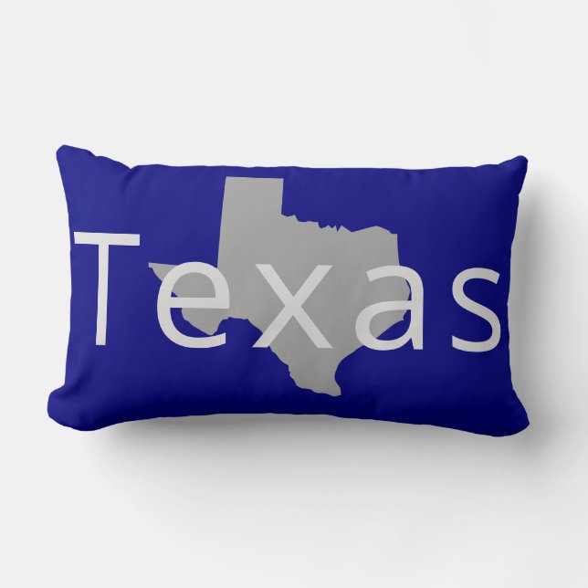 Moderne Texas Staats Silhouet Kussen (Voorkant)