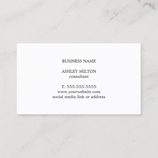 Moderne textielconsultant voor groene grijs stripe visitekaartje (Achterkant)