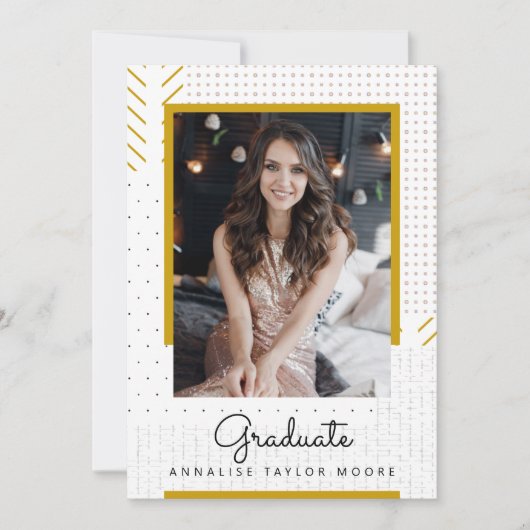 Moderne textuur Afstuderen foto aankondiging (Voorkant)