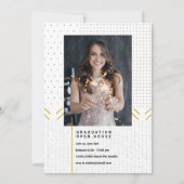 Moderne textuur Afstuderen foto aankondiging (Achterkant)