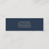 Moderne textuur Beige Blue Striped InteriorDesigne Mini Visitekaartje (Achterkant)