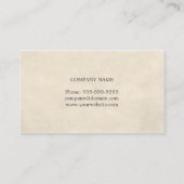 Moderne Textuur Beige Koperlijn Interieur Ontwerpe Visitekaartje (Achterkant)