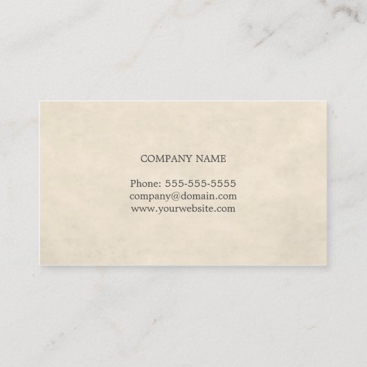 Moderne Textuur Beige Koperlijn Interieur Ontwerpe Visitekaartje (Achterkant)