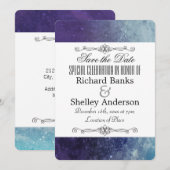 Moderne textuur fancy save the date (Voorkant / Achterkant)