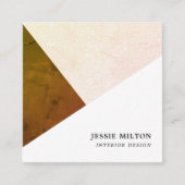 Moderne textuur geometrische interieur ontwerper vierkante visitekaartje (Voorkant)