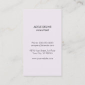 Moderne textuur grijs licht Paarse streep consulta Visitekaartje (Achterkant)