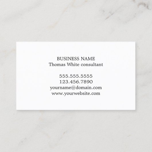 Moderne textuur grijs witte lijn vet consultant visitekaartje (Achterkant)