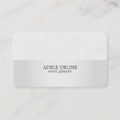 Moderne Textuur Grijs Zilver Event Planner Visitekaartje (Voorkant)