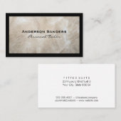 Moderne textuur | Klassieke zwarte randen Visitekaartje (Voorkant / Achterkant)