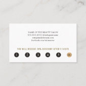 Moderne Textuur Lichtroze Gouden Schoonheidssalon Klantenkaartje (Achterkant)