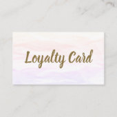 Moderne Textuur Lichtroze Gouden Schoonheidssalon Klantenkaartje (Voorkant)