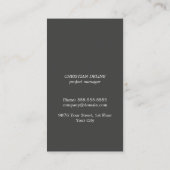 Moderne Textuur Steen Donkergrijs Bouw Visitekaartje (Achterkant)