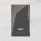 Moderne Textuur Steen Donkergrijs Bouw Visitekaartje (Voorkant)