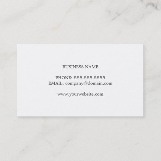 Moderne Textuur Wit Koper Interieur Ontwerper Visitekaartje (Achterkant)