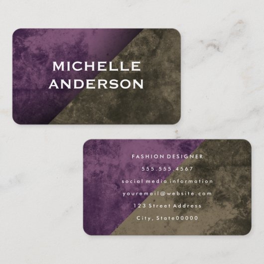 Moderne textuurkleur blokken visitekaartje (Voorkant / Achterkant)