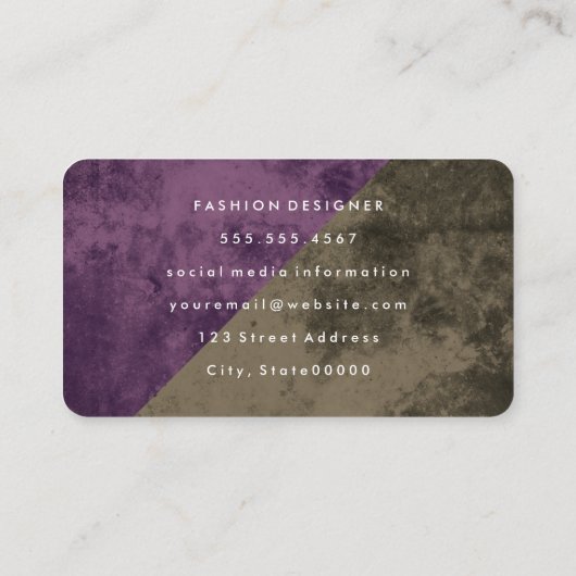 Moderne textuurkleur blokken visitekaartje (Achterkant)