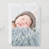 Moderne Thankful Thanksgiving-fotokaart Feestdagenkaart (Voorkant)