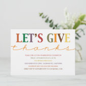 Moderne Thanksgiving binnenuitnodiging Kaart (Staand voorkant)