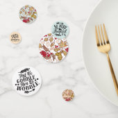 Moderne Thanksgiving citeert terugval rode bessen Confetti (Groep)