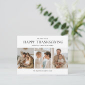 Moderne Thanksgiving collage met drie foto's Briefkaart (Staand voorkant)