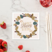 Moderne Thanksgiving-dinerfeestkrans Servet (Insitu)