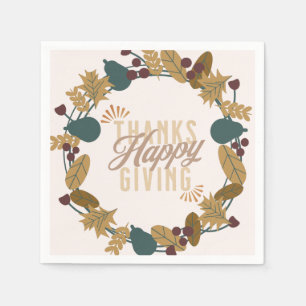 Moderne Thanksgiving-dinerfeestkrans Servet
