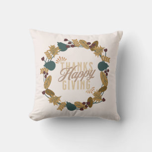 Moderne Thanksgiving Dinner Party Krans  Kussen